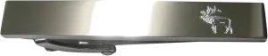 Kiola Designs Silver Toned Etched Sleek Left Facing Elk Skinny Tie Clip