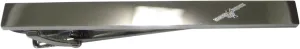 Kiola Designs Silver Toned Etched Sleek Satellite Tie Clip