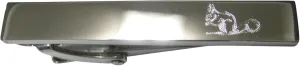 Kiola Designs Silver Toned Etched Sleek Squirrel Skinny Tie Clip
