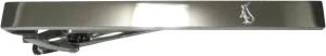 Kiola Designs Silver Toned Etched Sleek Standing Rabbit Tie Clip