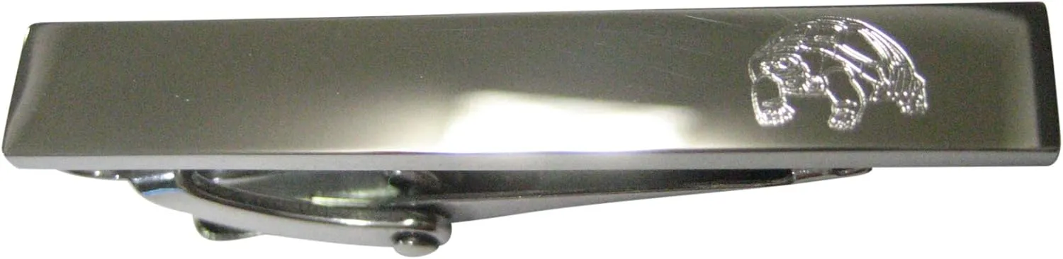 Kiola Designs Silver Toned Etched Sleek Turtle Tortoise Skinny Tie Clip