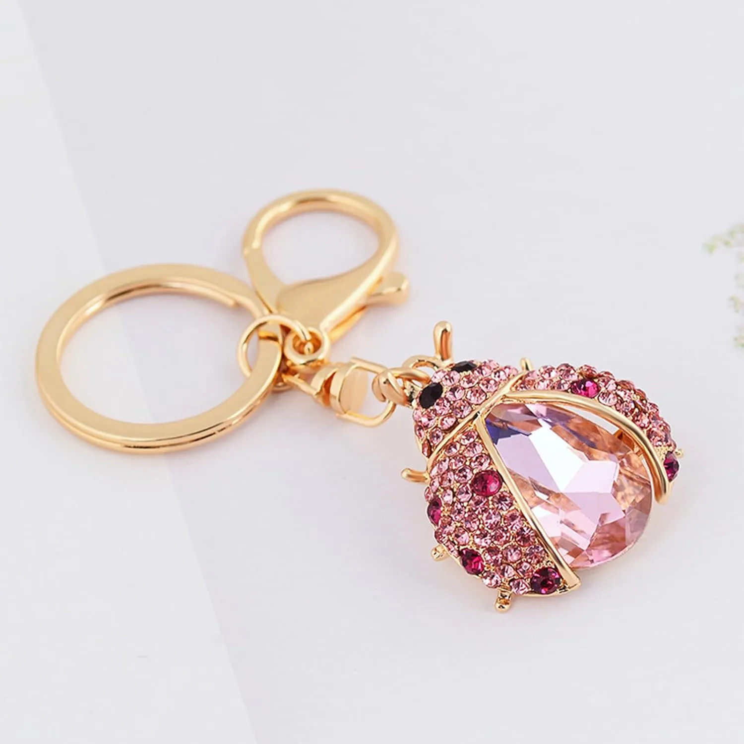 Ladybug Keychain - Sparkling Rhinestone Charm for Women - Purse Charm Funny Key Chains