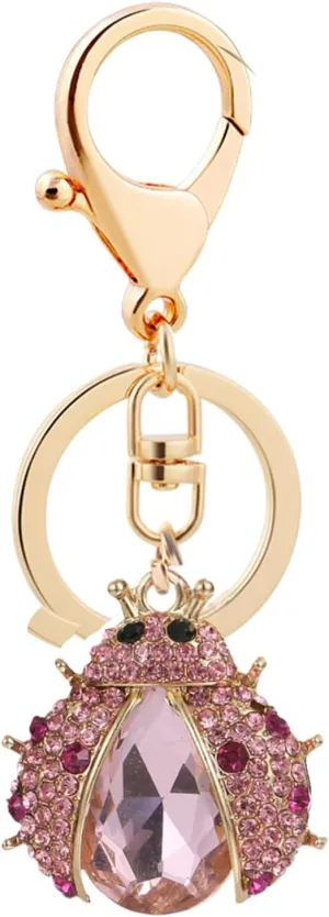 Ladybug Keychain - Sparkling Rhinestone Charm for Women - Purse Charm Funny Key Chains