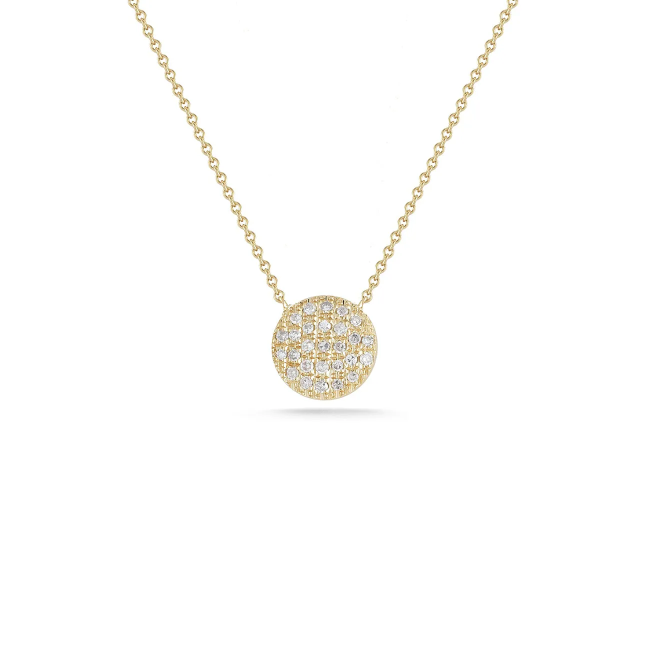 Lauren Joy Disc Necklace in All Yellow Gold