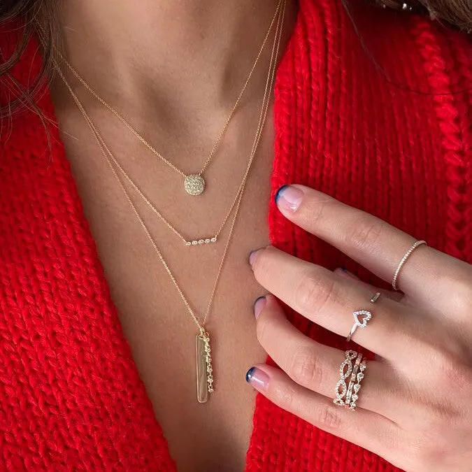 Lauren Joy Disc Necklace in All Yellow Gold