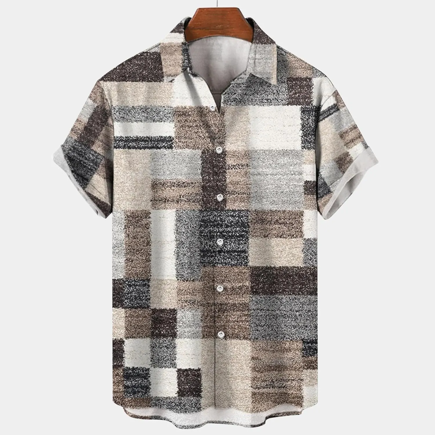 LCMTWX Hawaiian Shirt for Men Day Shirts Short Sleeve Casual Button Down Beach Flower Shirt and Shorts