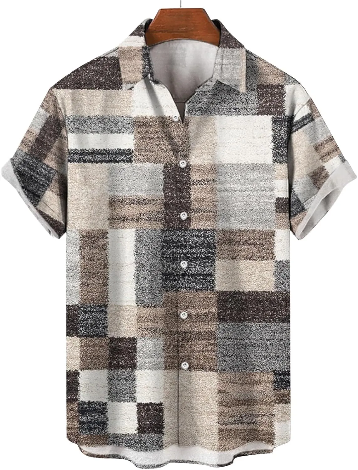 LCMTWX Hawaiian Shirt for Men Day Shirts Short Sleeve Casual Button Down Beach Flower Shirt and Shorts