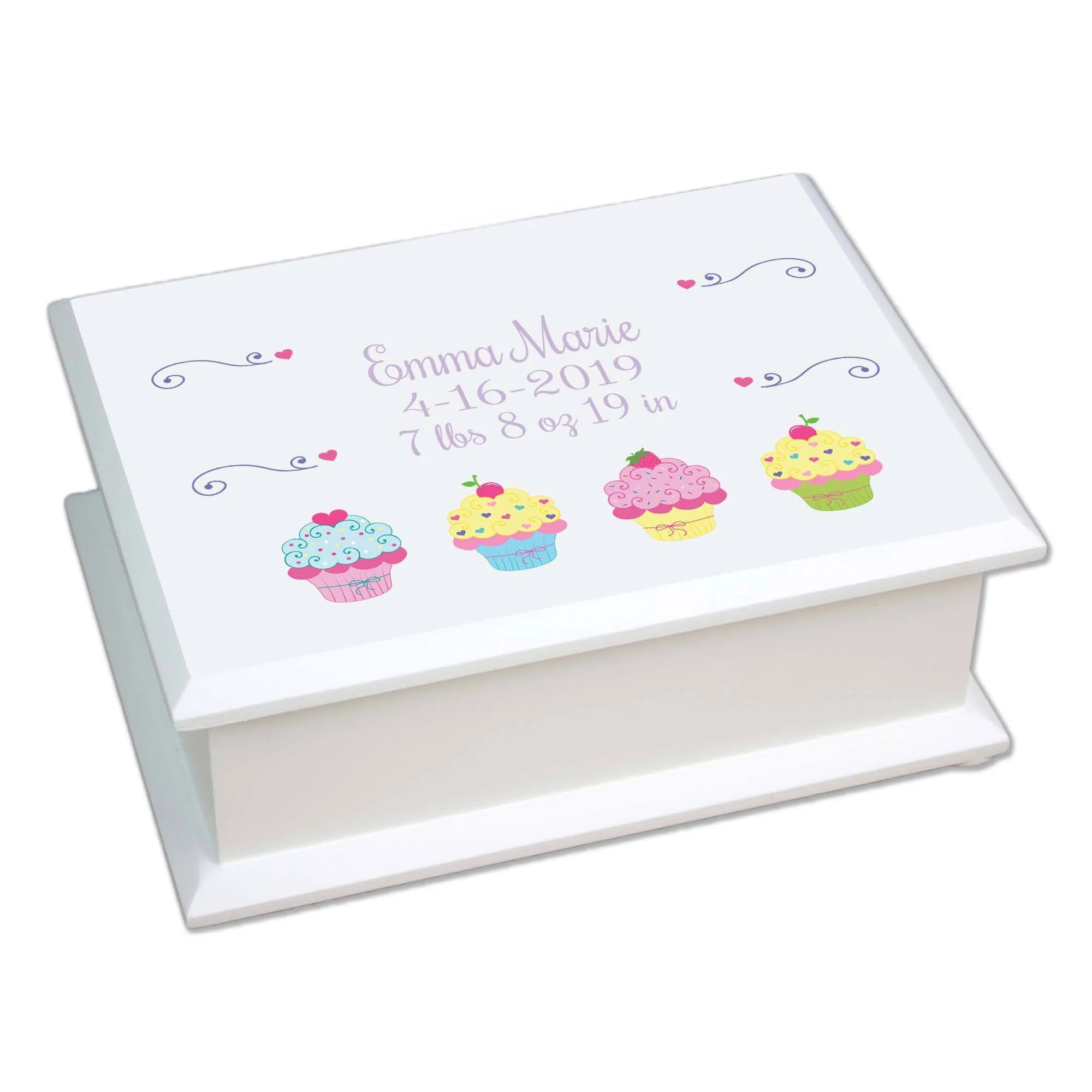 Lift Top Jewelry Box - Cupcake
