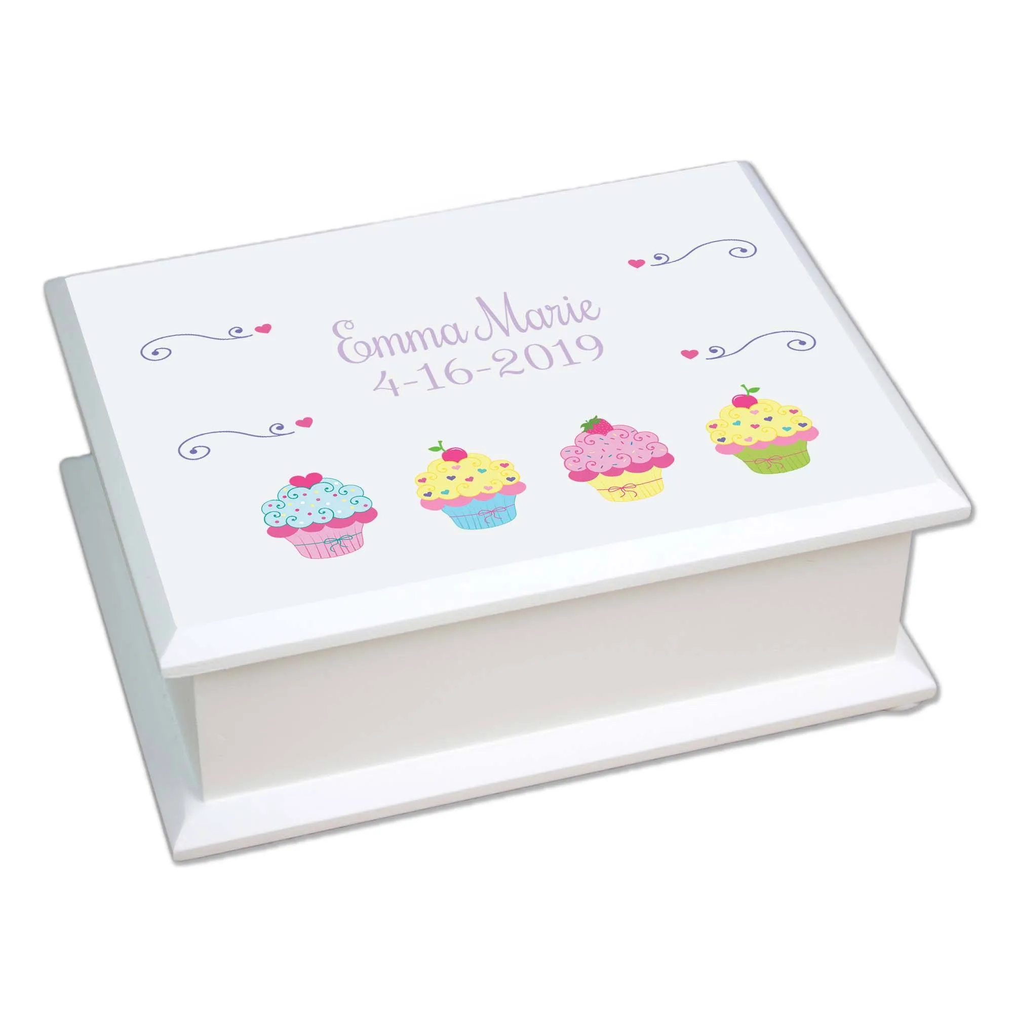 Lift Top Jewelry Box - Cupcake