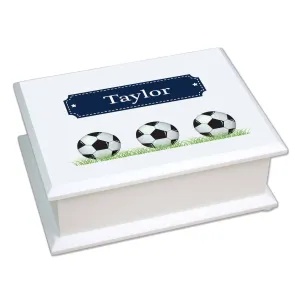 Lift Top Jewelry Box - Soccer