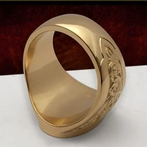 LIOYSIUT Mens Womens Silver Ring 18K Gold Plated Engraved Signet Ring Virgin Mary Bible Verse Prayer Rings Christian High Polished Stackable Plate Knuckle of Religious Gifts Jewelry Size 11