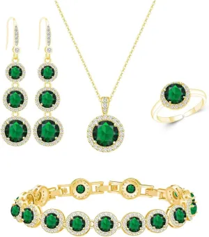 LMXXVJ Jewelry Set for WomenNecklace Earrings Adjustable Ring Bracelet Set Birthday Anniversary Mothers Day Christmas Day Fashion Formal Jewelry Gift Girl/Mom/Wife/Grandmother/Best Friend/Aunt