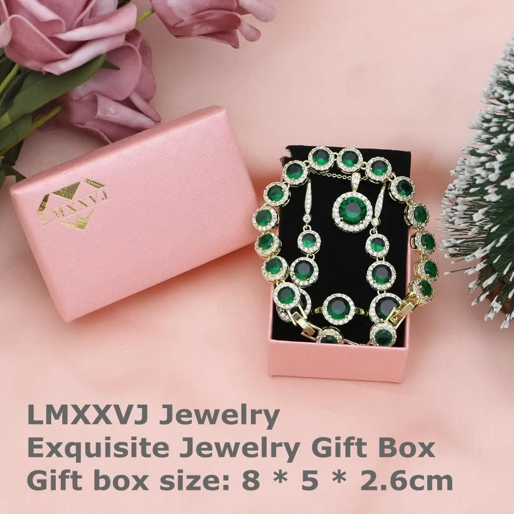LMXXVJ Jewelry Set for WomenNecklace Earrings Adjustable Ring Bracelet Set Birthday Anniversary Mothers Day Christmas Day Fashion Formal Jewelry Gift Girl/Mom/Wife/Grandmother/Best Friend/Aunt