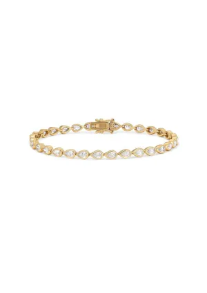 Lola Knight - Nova Bezel Set Crystal Bracelet - 18K Gold