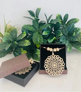 Mandala Necklace Bamboo