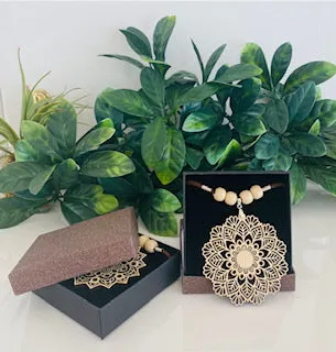 Mandala Necklace Bamboo
