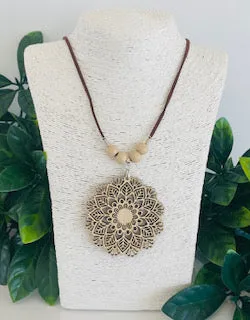Mandala Necklace Bamboo