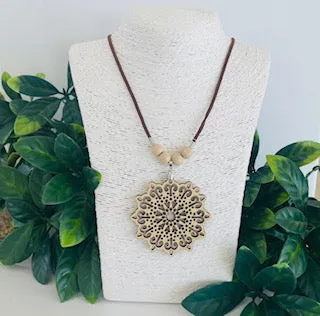 Mandala Necklace Bamboo