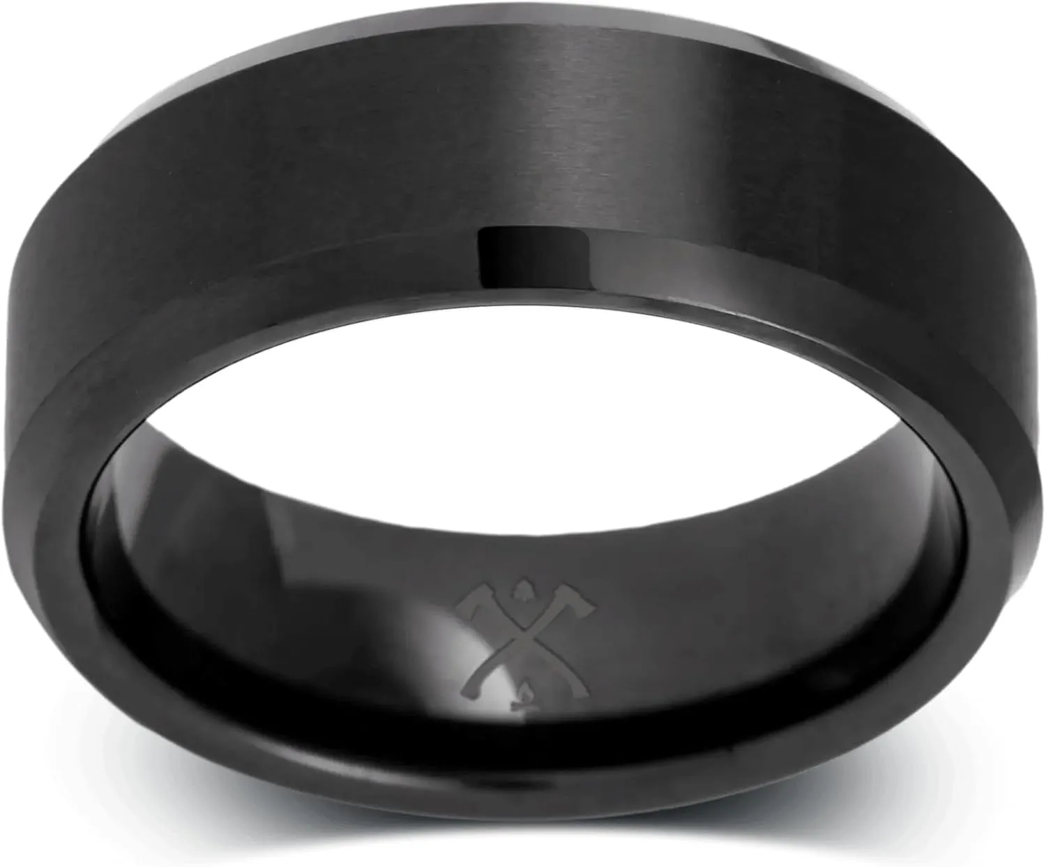 Manly Bands: Mens Black Plated Tungsten and Black Zirconium Wedding Bands and Rings - Comfort Fit and Stylish Black Rings for Men, Free Silicone Ring Included