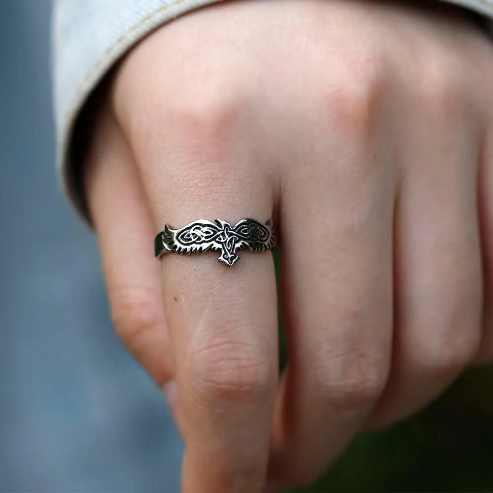 Men Norse Rings Stainless Steel Viking Jewelry Ring for Women