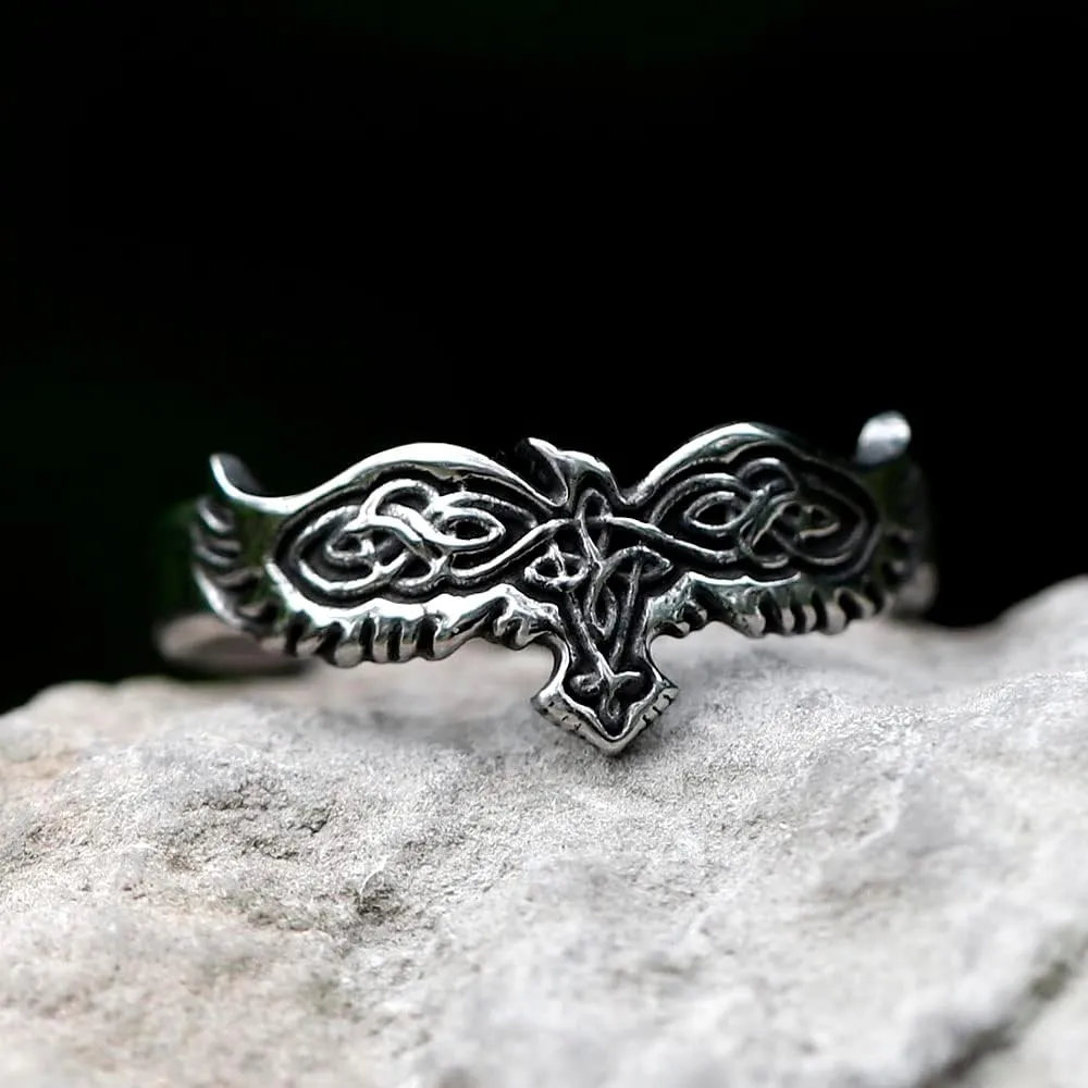 Men Norse Rings Stainless Steel Viking Jewelry Ring for Women