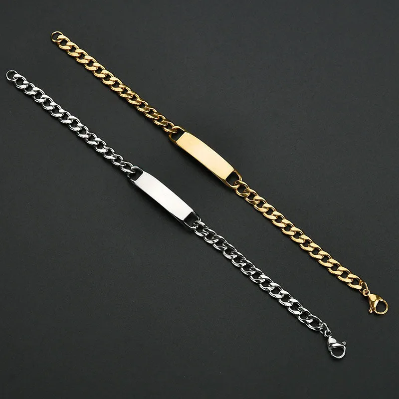 Men's Personalized Bracelet With Letter