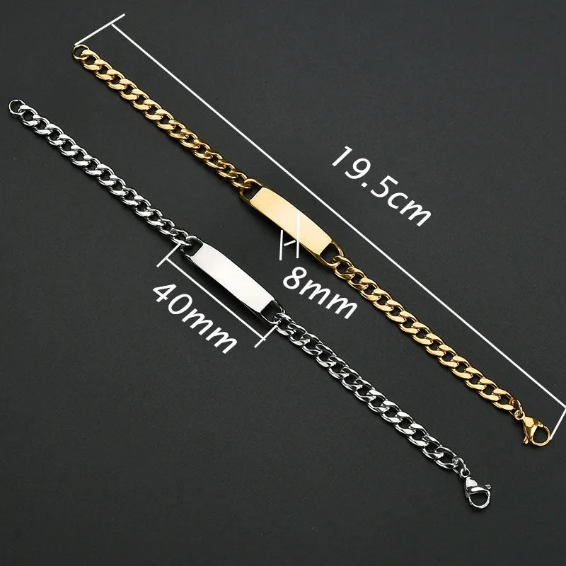 Men's Personalized Bracelet With Letter