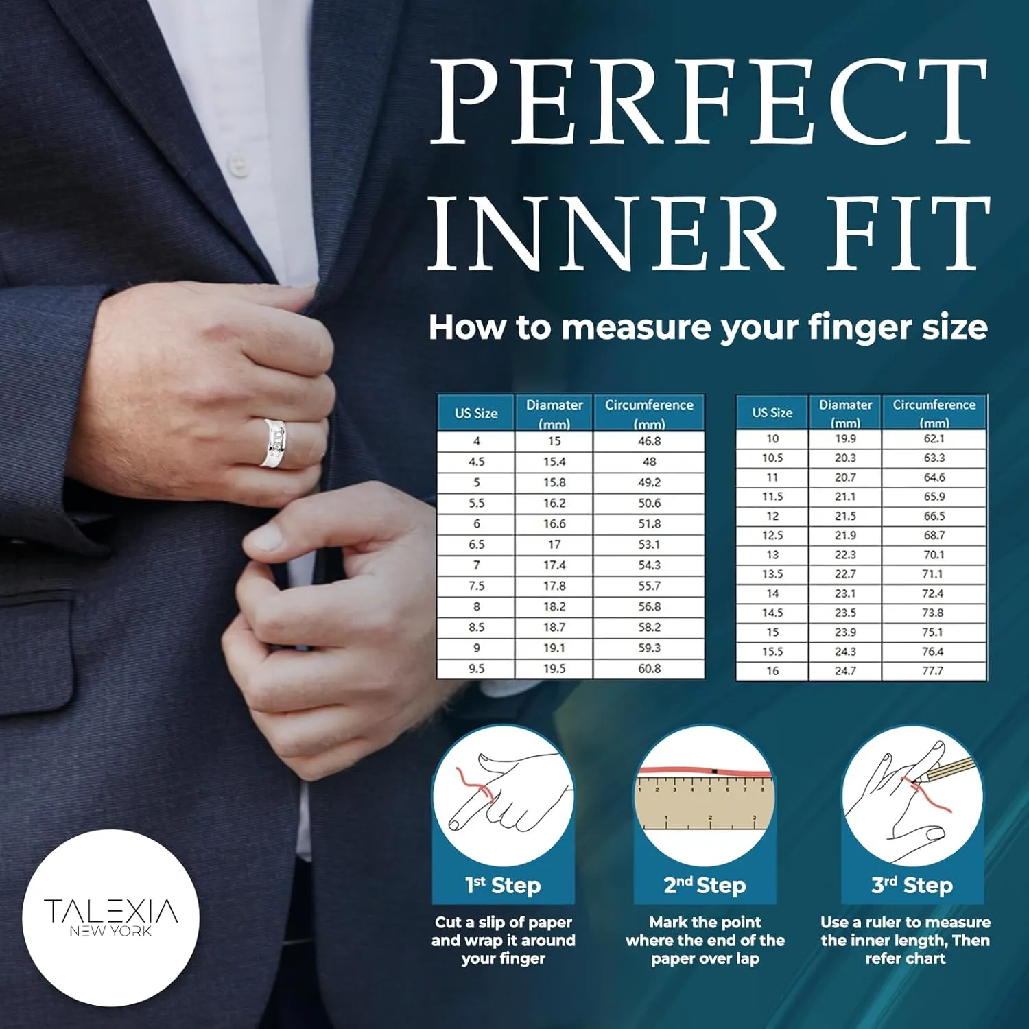 Mens Rings Stainless Steel Stylish Gold-Tone Band with Comfort Fit and Round Cut Diamonds  7mm Stainless Steel Mens Wedding Band, CZ Rings for Men, Ideal for Anniversaries or Weddings