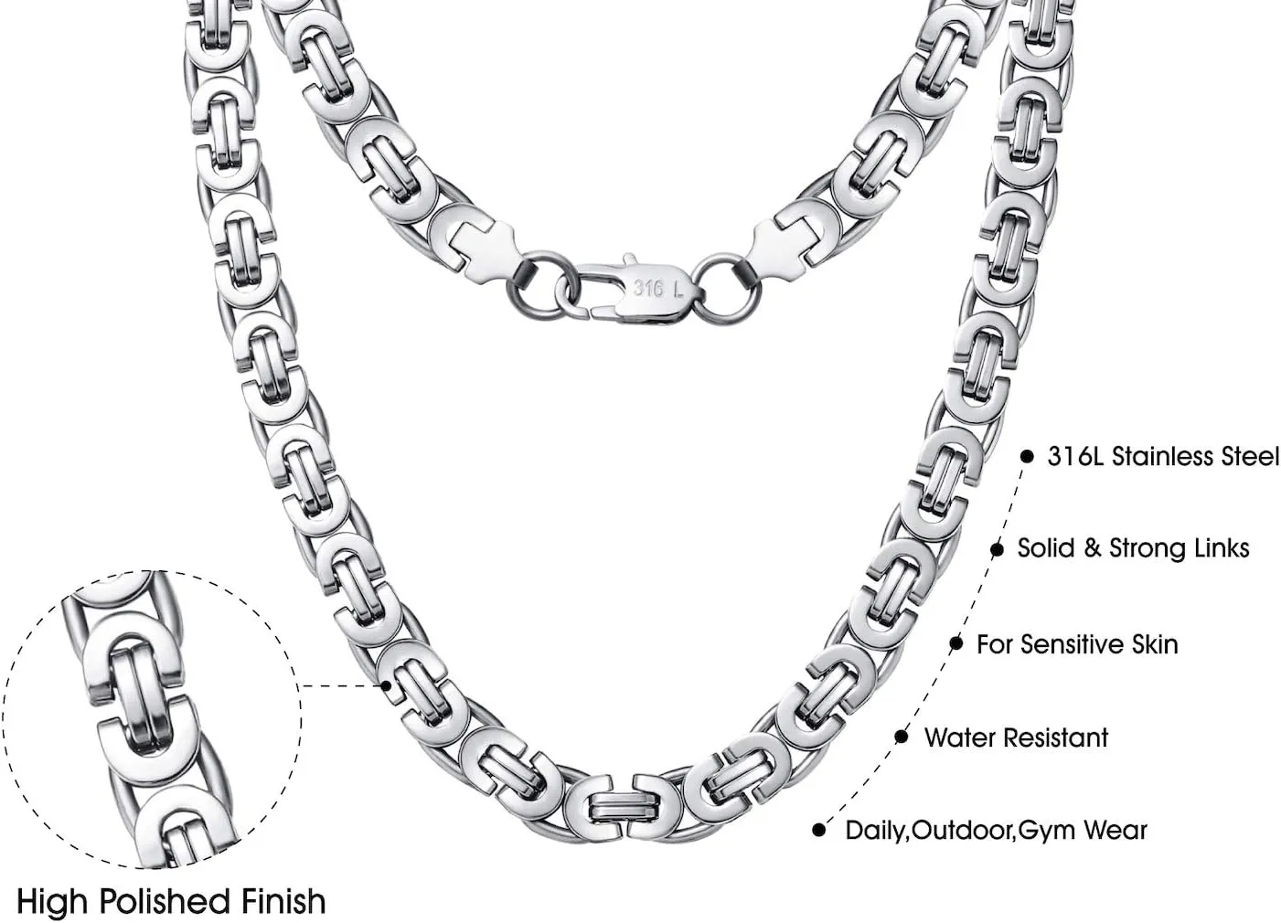 Mens Stainless Steel Silver Gold Jesus Cross Pendant Necklace Chain Bracelet Set Jewelry 45/50/55/60/65/70/75cm