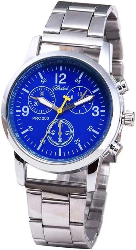 Men's Stainless Steel Watch, Business Casual Watches Classic Dress Analog Quartz Watch for Men