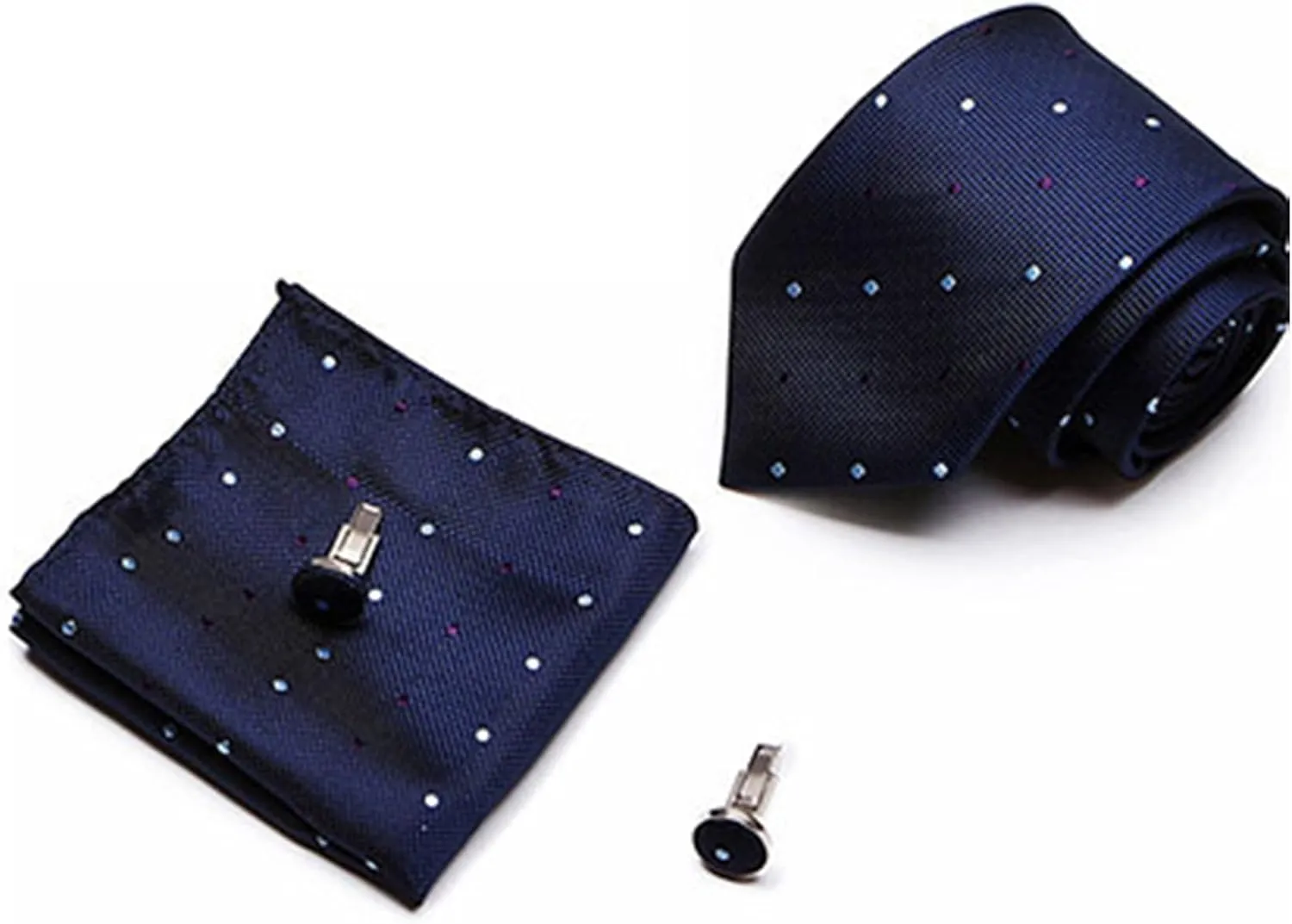 Men's Ties Classic Men's Ties with Men's Cufflinks Pocket Square Handkerchief Men's Tie Sets