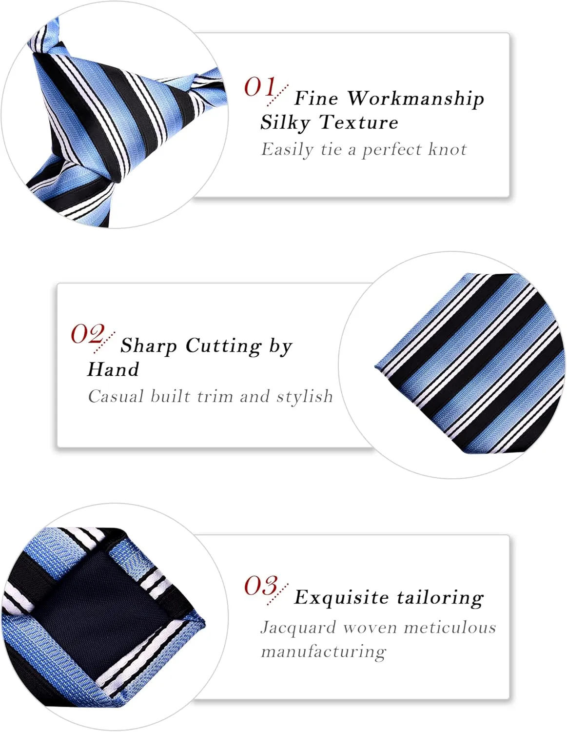 Mens Ties Sets with Pocket Square Hankerchief Tie Set Men Necktie for Formal Dress Tie Clip and Cufflinks for Men