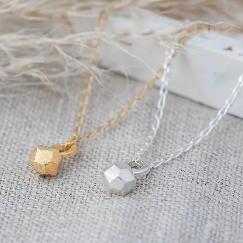 Mini Meteorite Necklace Gold