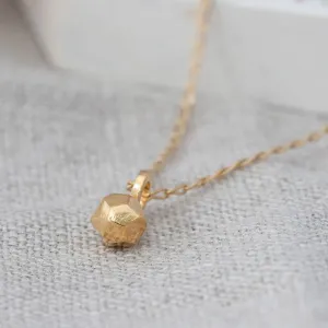 Mini Meteorite Necklace Gold