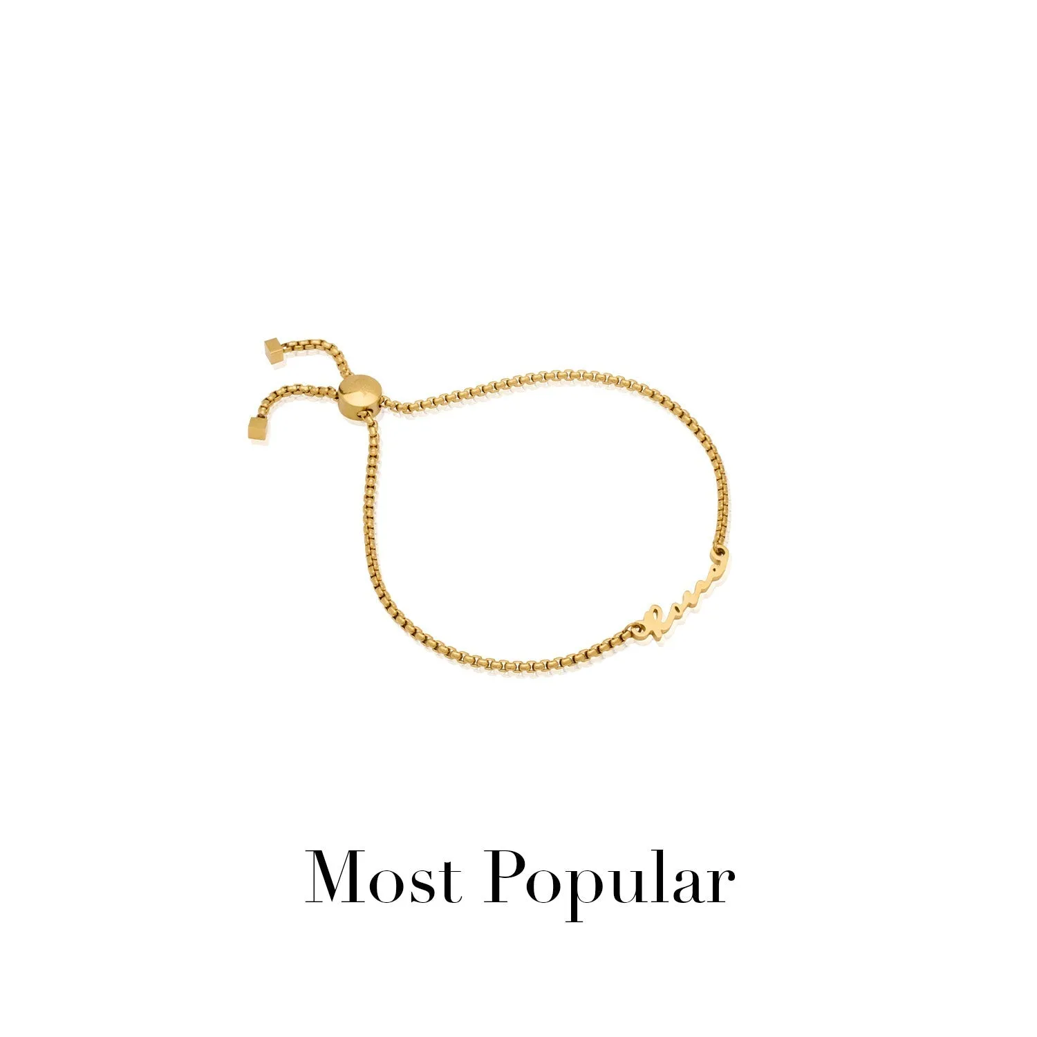 Mini Signature Name Bracelet (Gold)