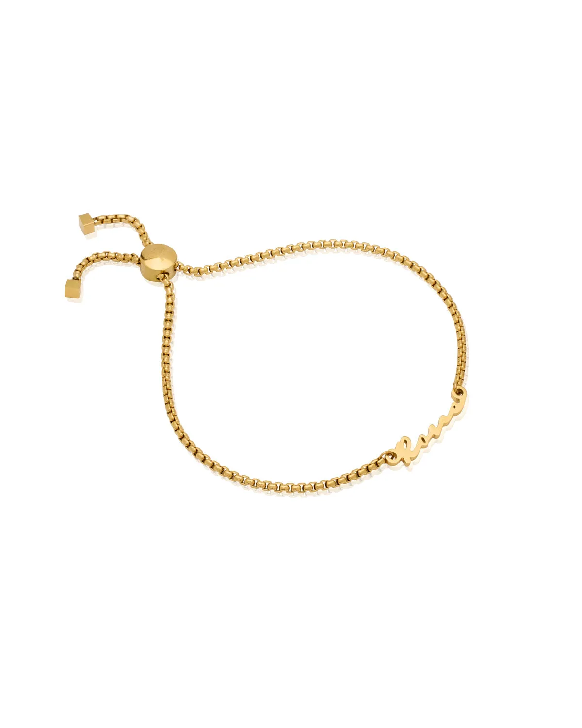 Mini Signature Name Bracelet (Gold)