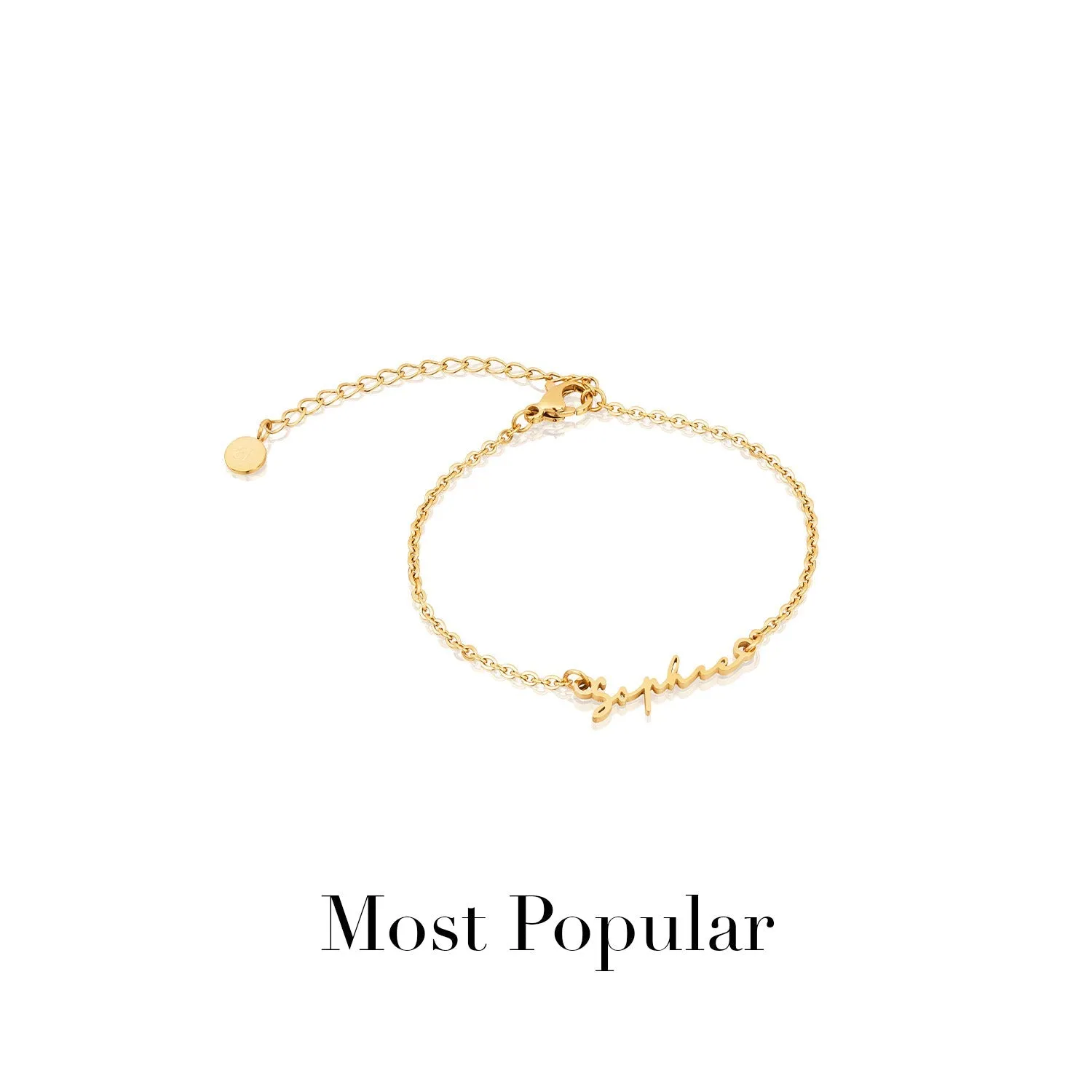 Mini Signature Name Bracelet (Gold)