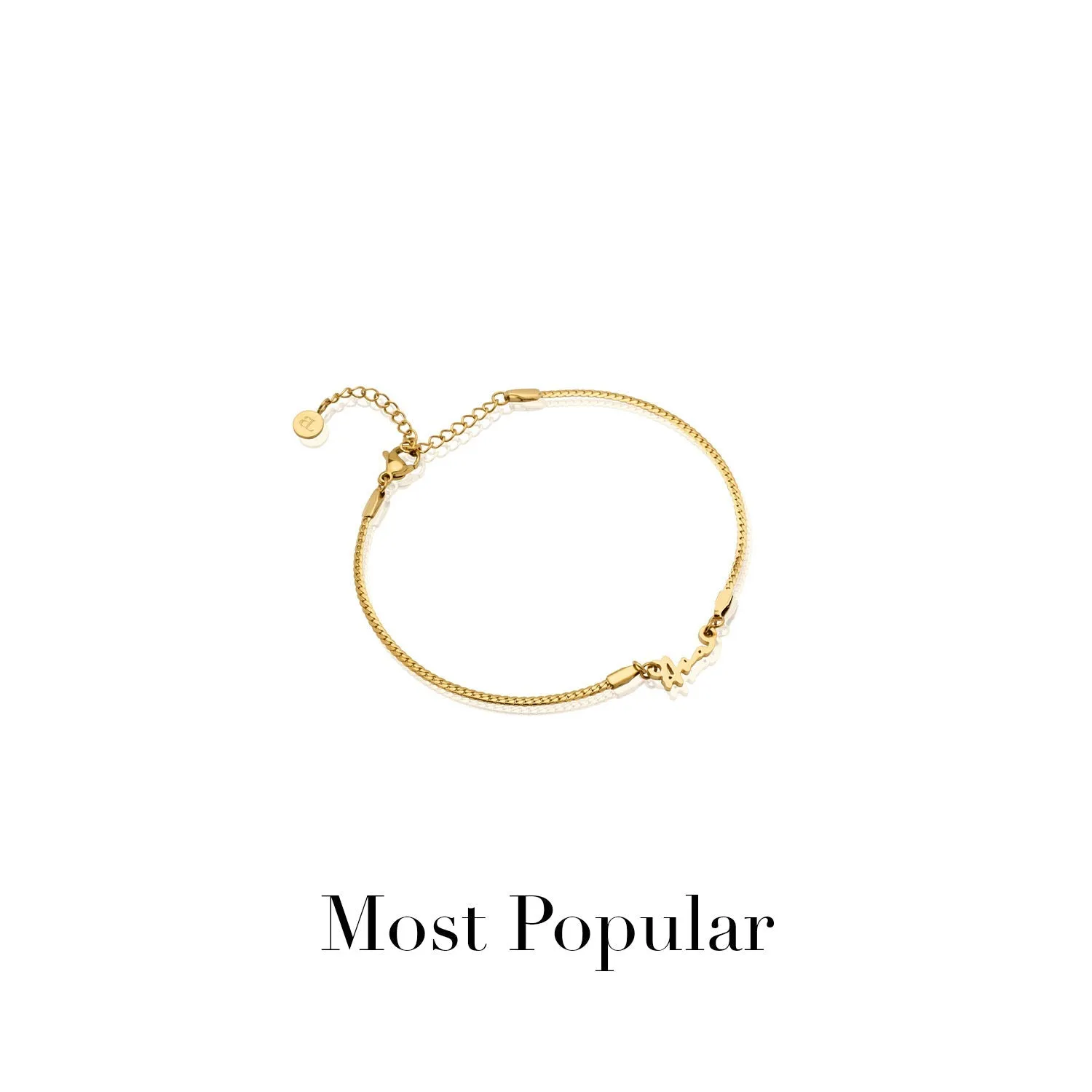 Mini Signature Name Bracelet (Gold)