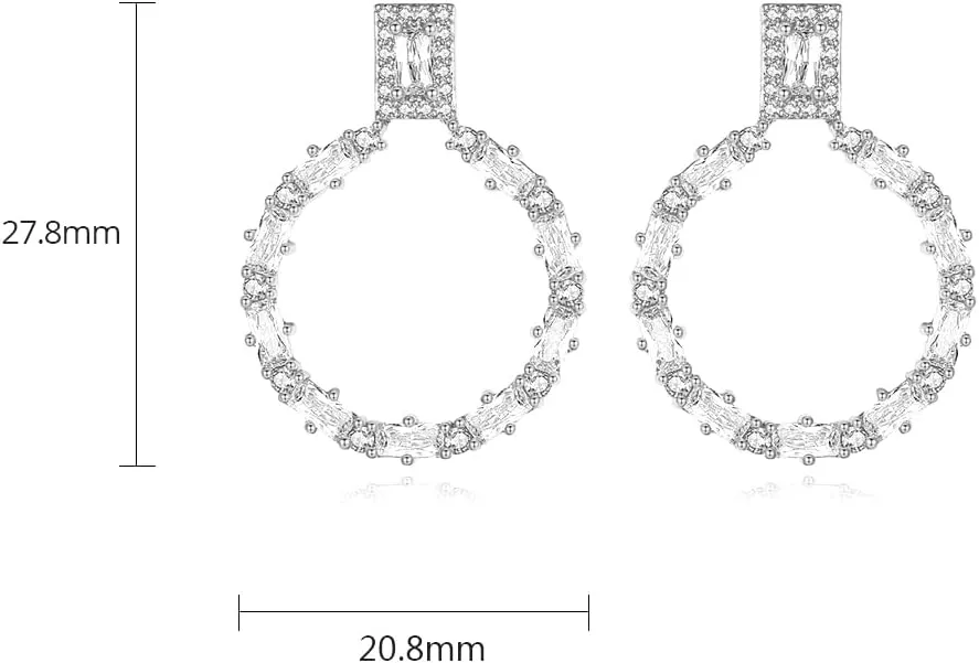 Minimalist 14K Gold Moissanite Hoop Stud Earrings, Statement Piece for the Trendy Women