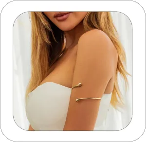 Minimalist Arm Cuff Geometric Upper Arm Cuff Adjustable Armband Simple Cuff Bangle Bracelet for Women Men