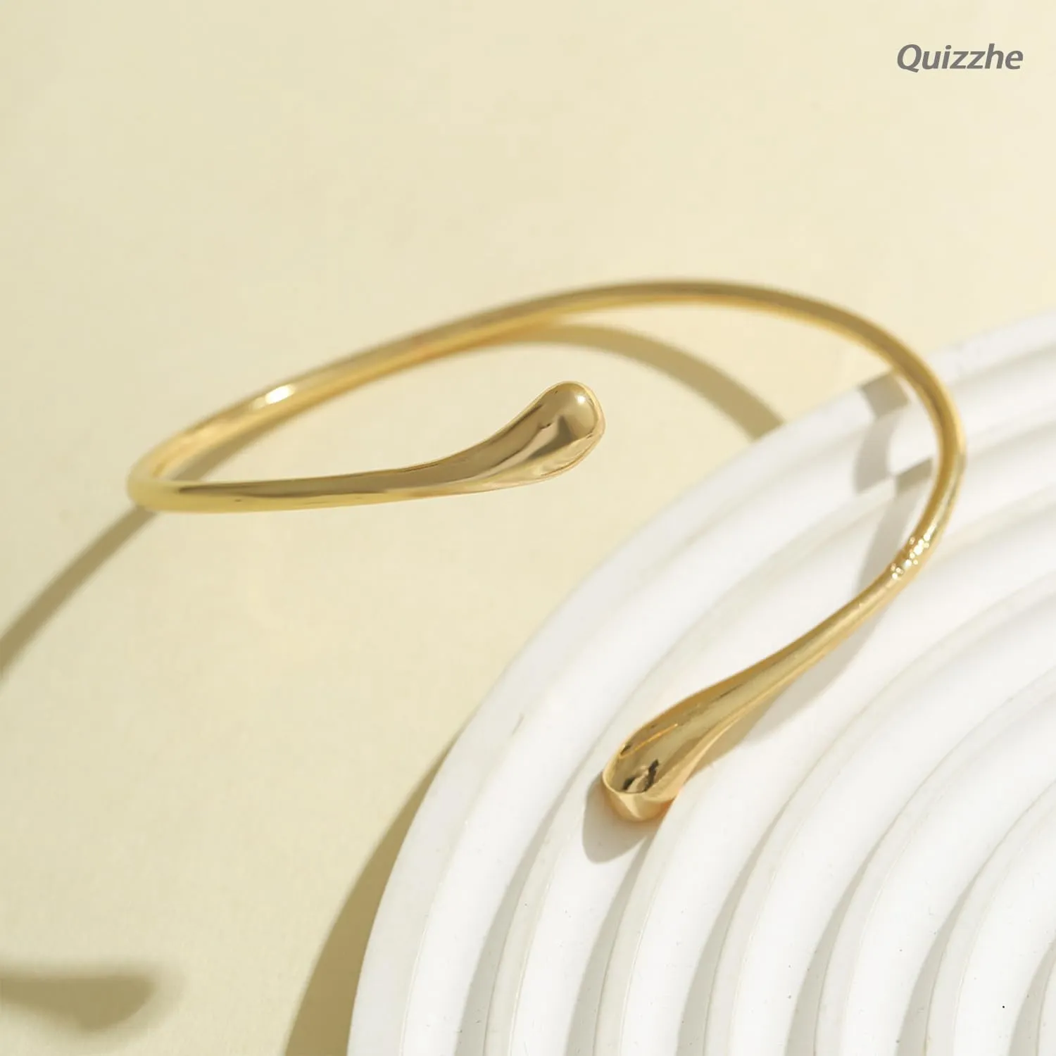 Minimalist Arm Cuff Geometric Upper Arm Cuff Adjustable Armband Simple Cuff Bangle Bracelet for Women Men