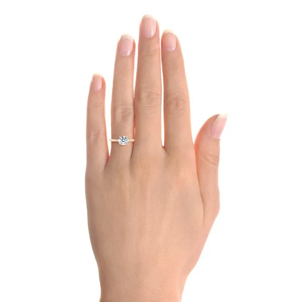 Minimalist Diamond Side Stone Engagement Ring [Setting Only] - EC081