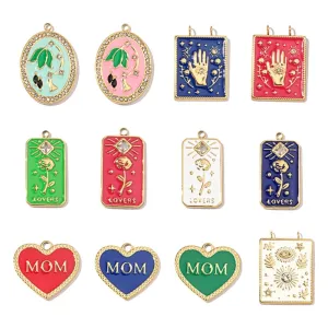 Mirror Polished Color Enamel Butterfly Flower Stainless Steel Necklace And Pendant French Titanium Steel DIY Ornament Accessories