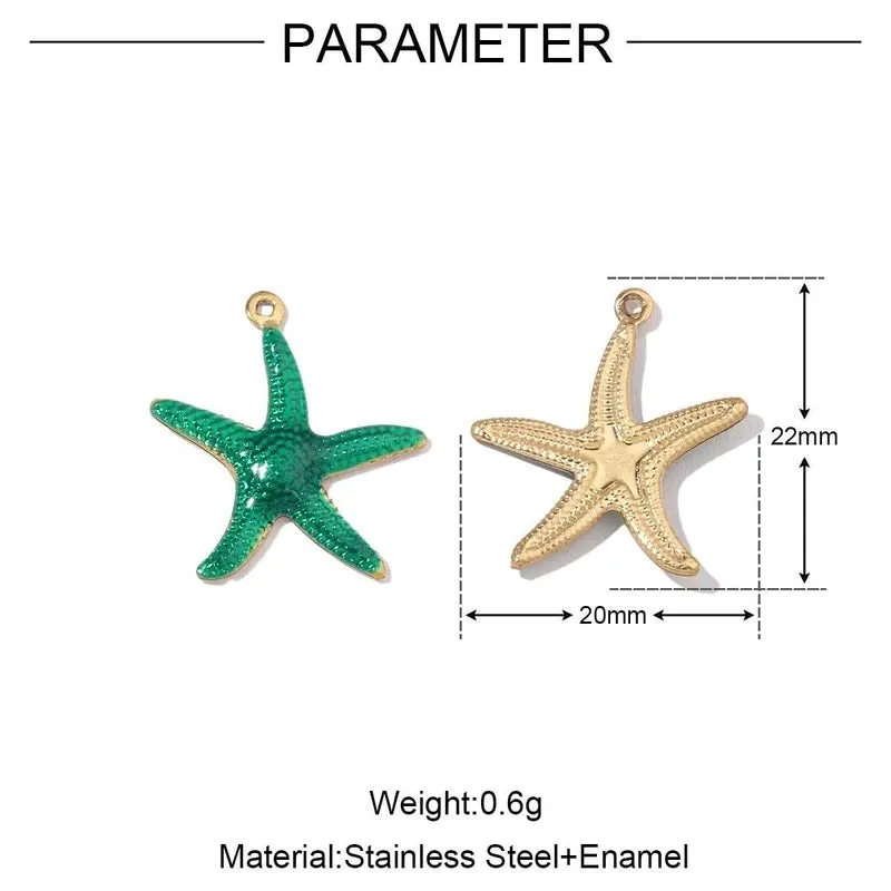 Mirror Polished Lobster Fish Seahorse Stainless Steel Necklace And Pendant Seahorse Starfish Shell Titanium Steel DIY Ornament Accessories