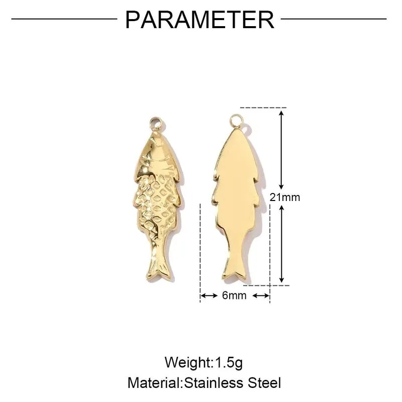 Mirror Polished Lobster Fish Seahorse Stainless Steel Necklace And Pendant Seahorse Starfish Shell Titanium Steel DIY Ornament Accessories