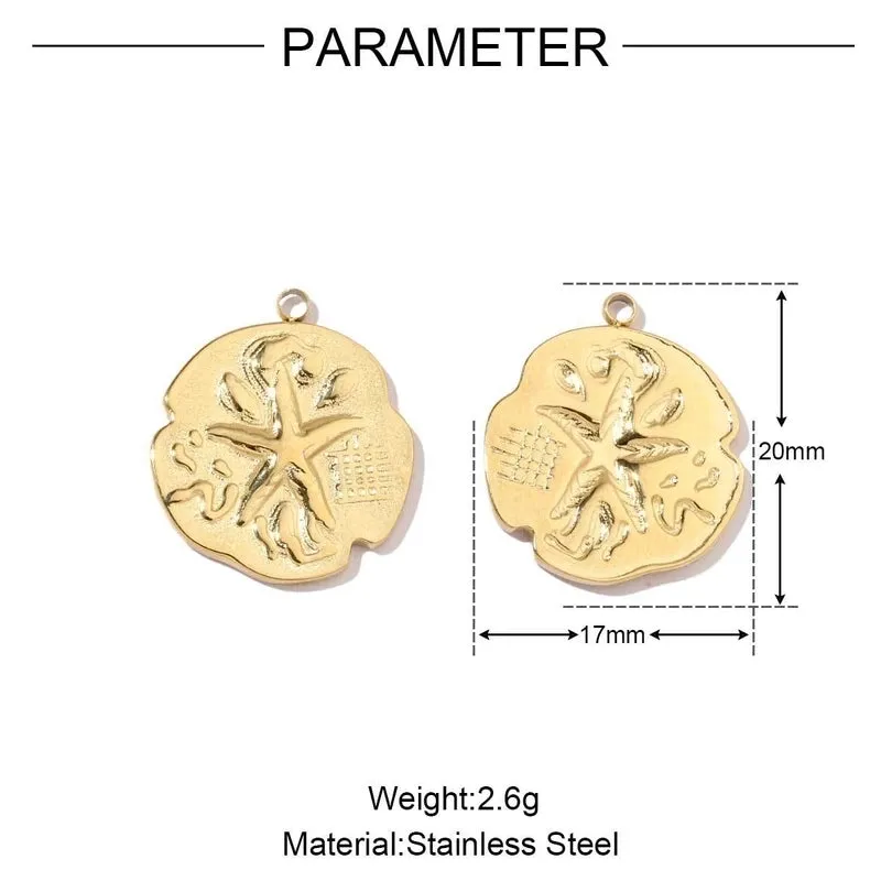 Mirror Polished Lobster Fish Seahorse Stainless Steel Necklace And Pendant Seahorse Starfish Shell Titanium Steel DIY Ornament Accessories