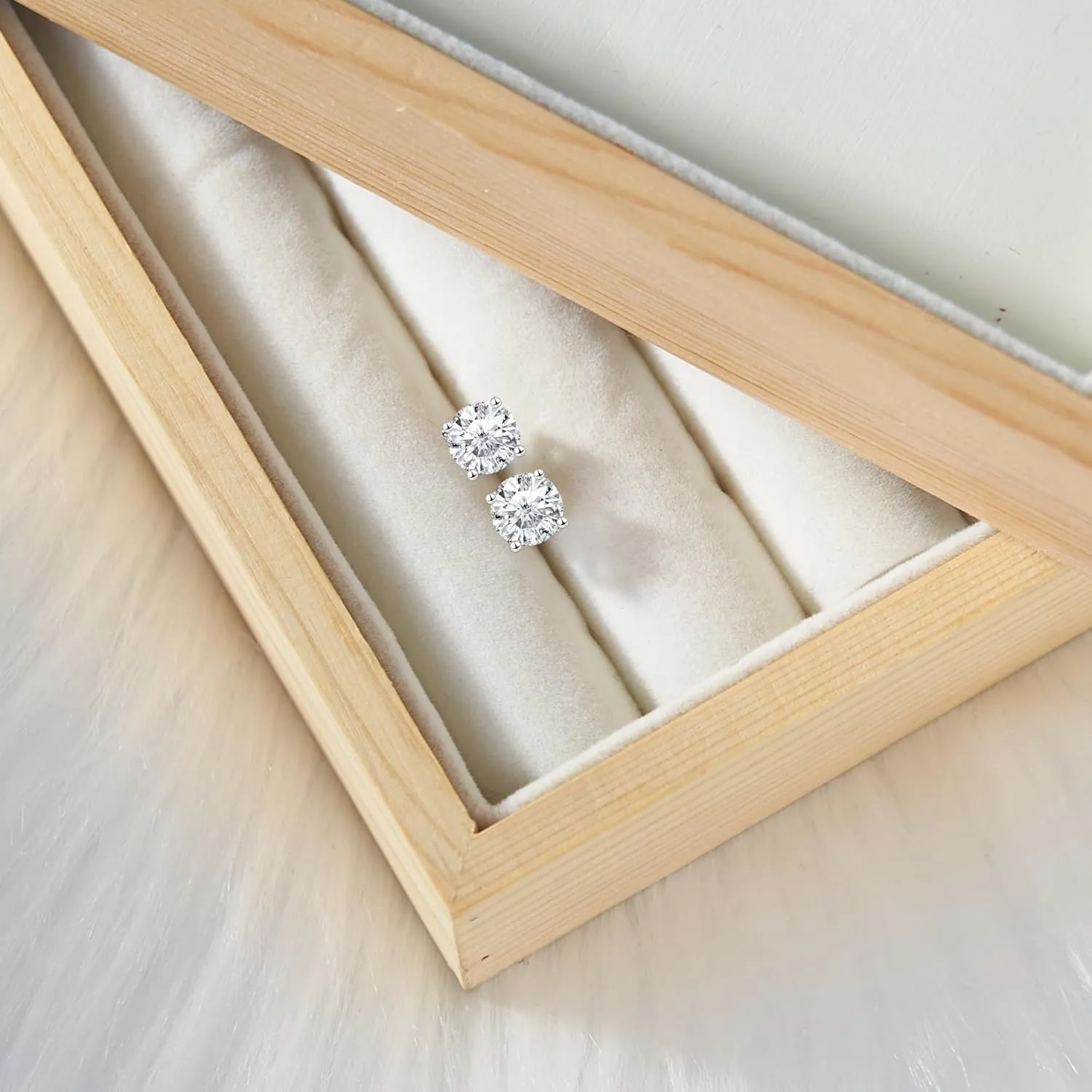 Moissanite Earrings Studs 1ct-3ct for Women/Men, 925 Sterling Silver with 18K White Gold Plated Hypoallergenic Flat Screw Back Birthday Gifts for Women Girlfriend Wife Engagement Jewelry