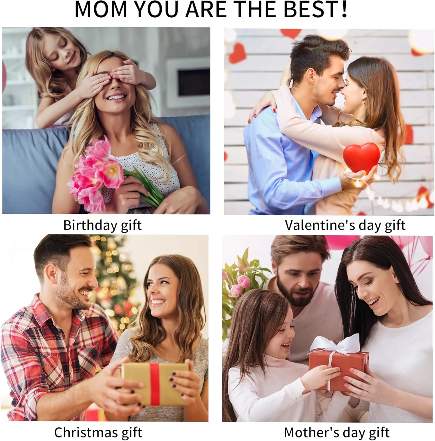 Momlovu Mothers Day Gifts 14K Gold-Plated Mom Necklace Gold/Silver Mama Necklace for Women Trendy Necklaces for Mom