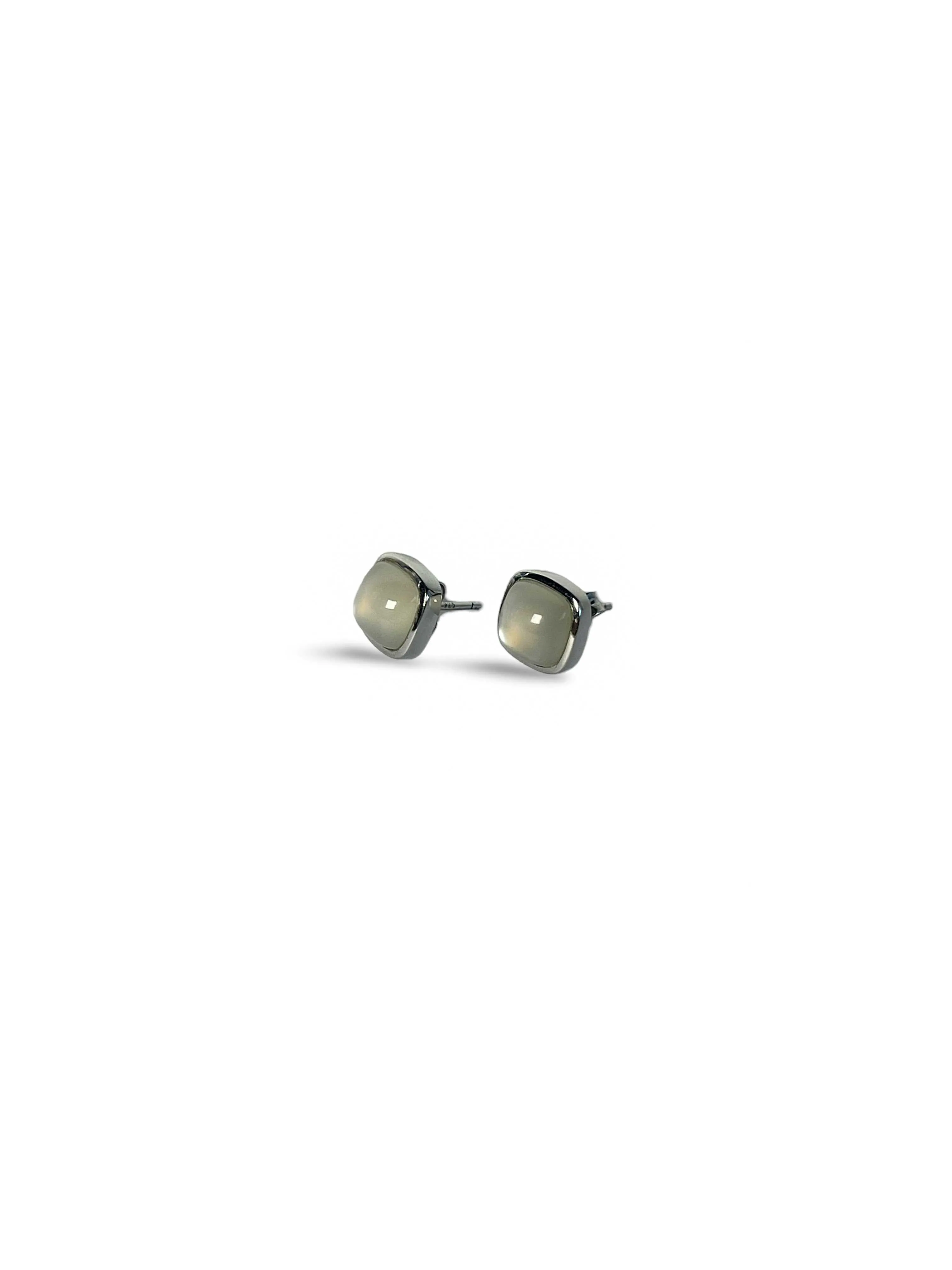 Moonstone Square Studs