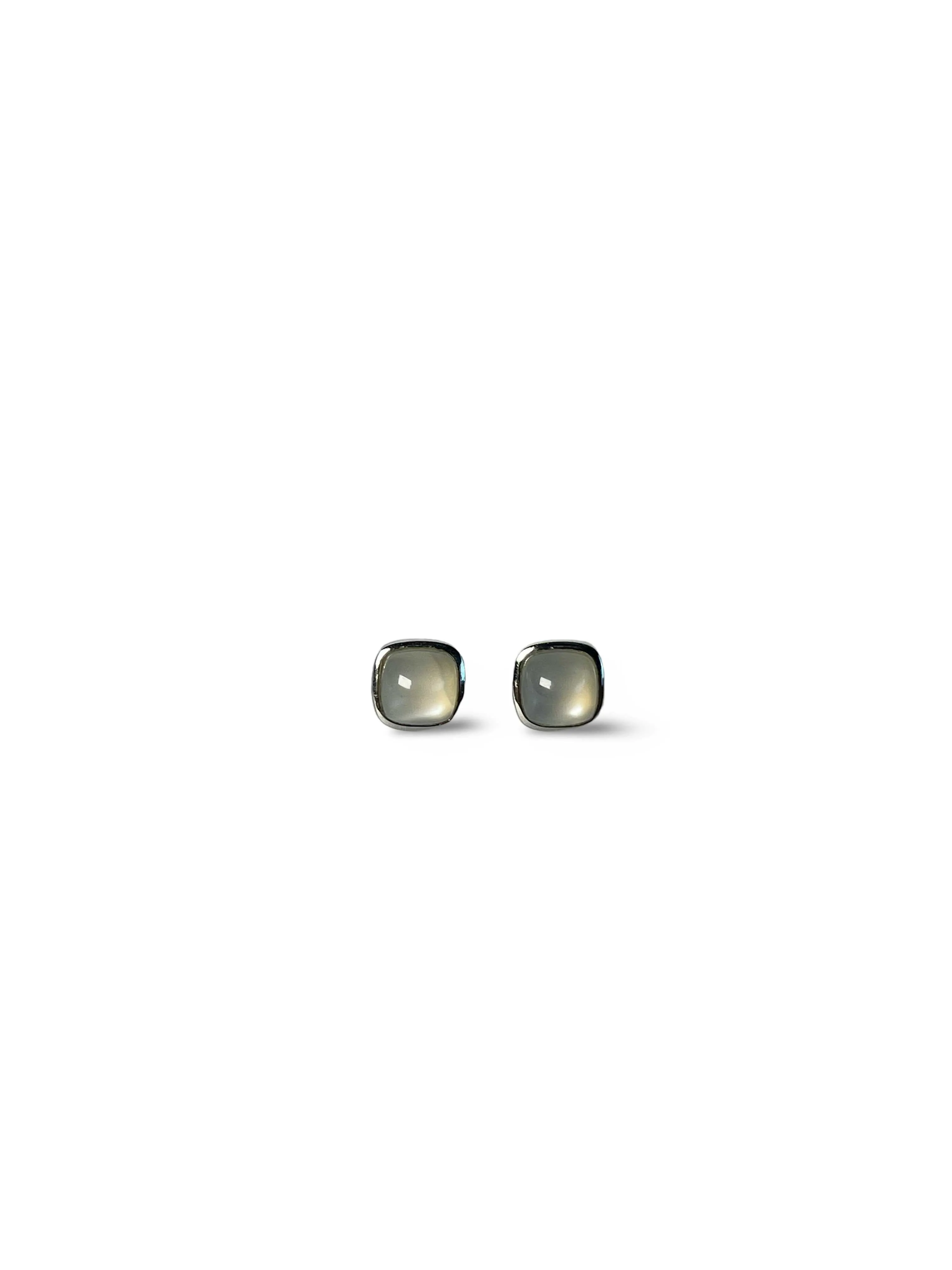 Moonstone Square Studs